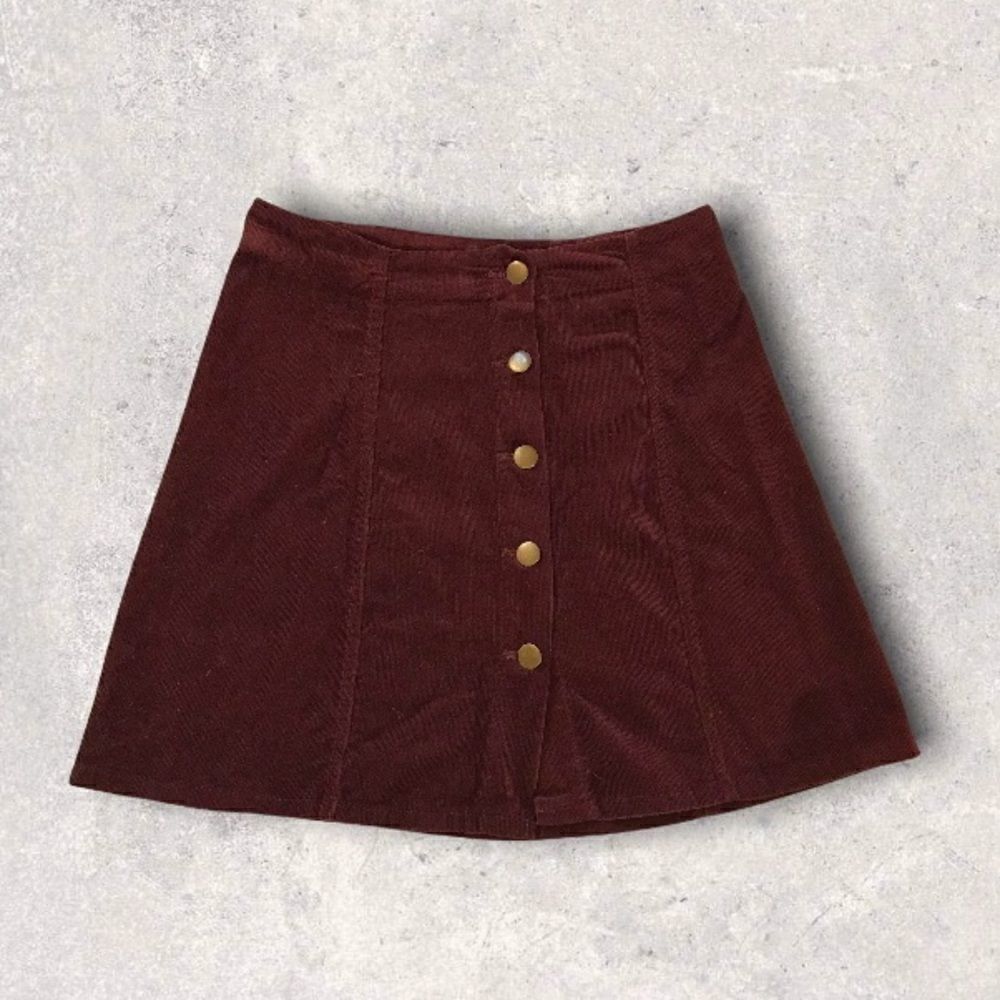 : : Xhilaration 90s Corduroy A Line Mini Skirt : :
